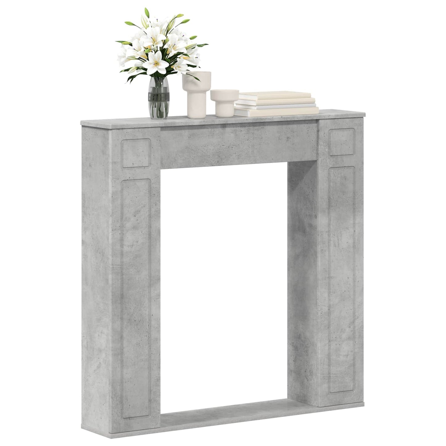 vidaXL Fireplace Surround Concrete Grey 100 x 20 x 100 cm