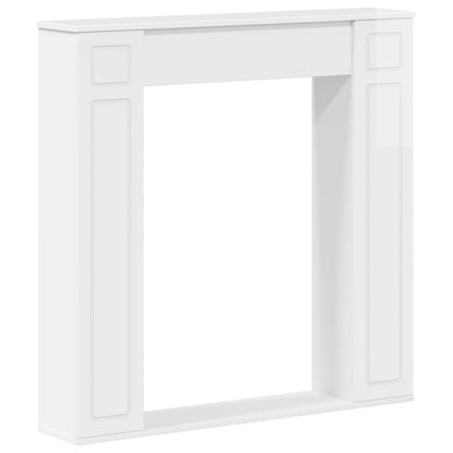 vidaXL Fireplace Surround Gloss White 100 x 20 x 100 cm