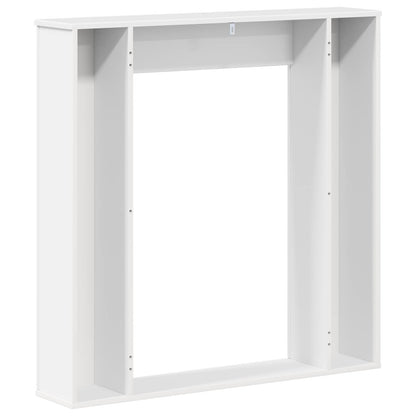 vidaXL Fireplace Surround Gloss White 100 x 20 x 100 cm