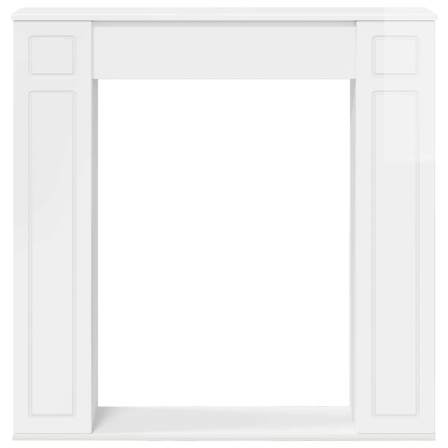vidaXL Fireplace Surround Gloss White 100 x 20 x 100 cm