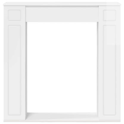 vidaXL Fireplace Surround Gloss White 100 x 20 x 100 cm