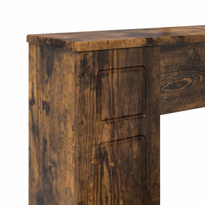 vidaXL Fireplace Surround Smoked Oak 100 x 20 x 100 cm Engineered Wood