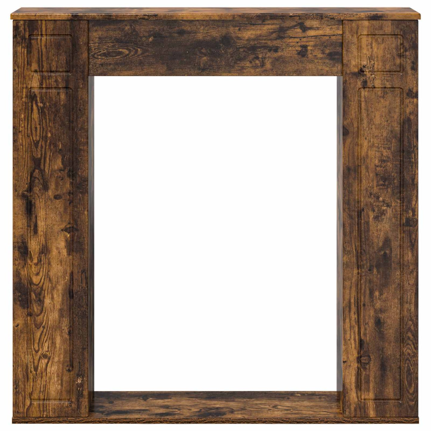 vidaXL Fireplace Surround Smoked Oak 100 x 20 x 100 cm Engineered Wood