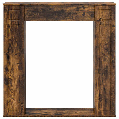 vidaXL Fireplace Surround Smoked Oak 100 x 20 x 100 cm Engineered Wood