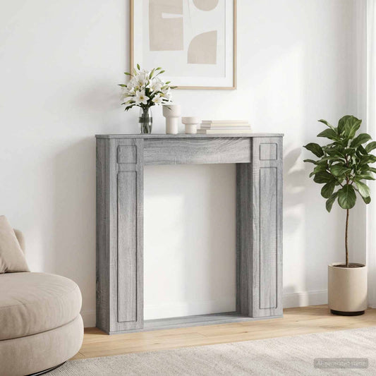 vidaXL Fireplace Surround Grey Sonoma 100 x 20 x 100 cm