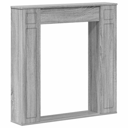 vidaXL Fireplace Surround Grey Sonoma 100 x 20 x 100 cm
