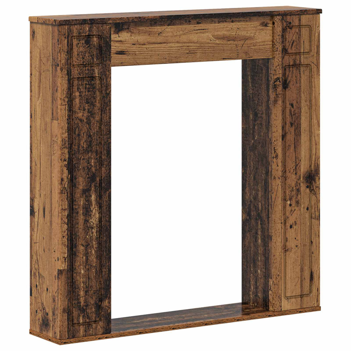 vidaXL Fireplace Surround Old Wood 100 x 20 x 100 cm Engineered Wood