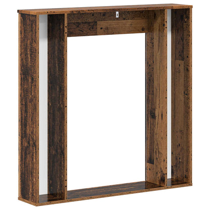 vidaXL Fireplace Surround Old Wood 100 x 20 x 100 cm Engineered Wood
