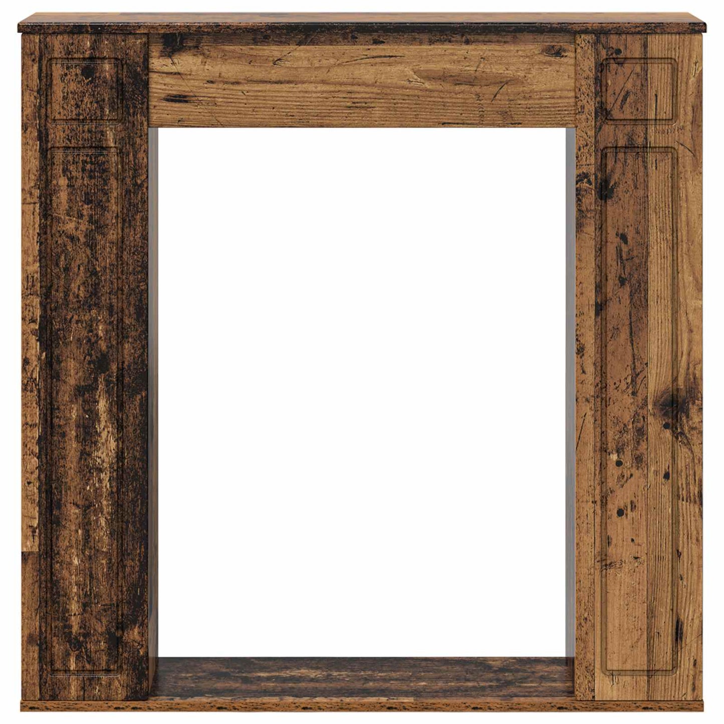 vidaXL Fireplace Surround Old Wood 100 x 20 x 100 cm Engineered Wood