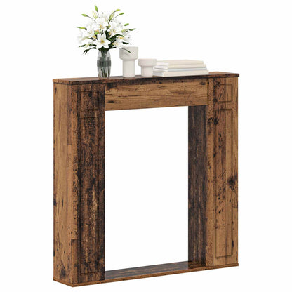 vidaXL Fireplace Surround Old Wood 100 x 20 x 100 cm Engineered Wood