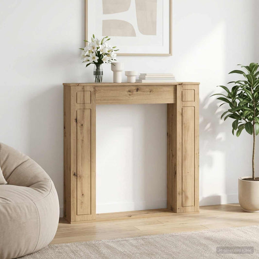 vidaXL Fireplace Surround Artisan Oak 100 x 20 x 100 cm