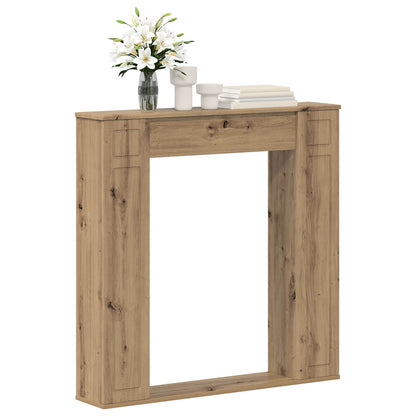 vidaXL Fireplace Surround Artisan Oak 100 x 20 x 100 cm