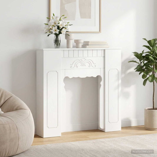 vidaXL Fireplace Surround White 93 x 20 x 89 cm Engineered Wood
