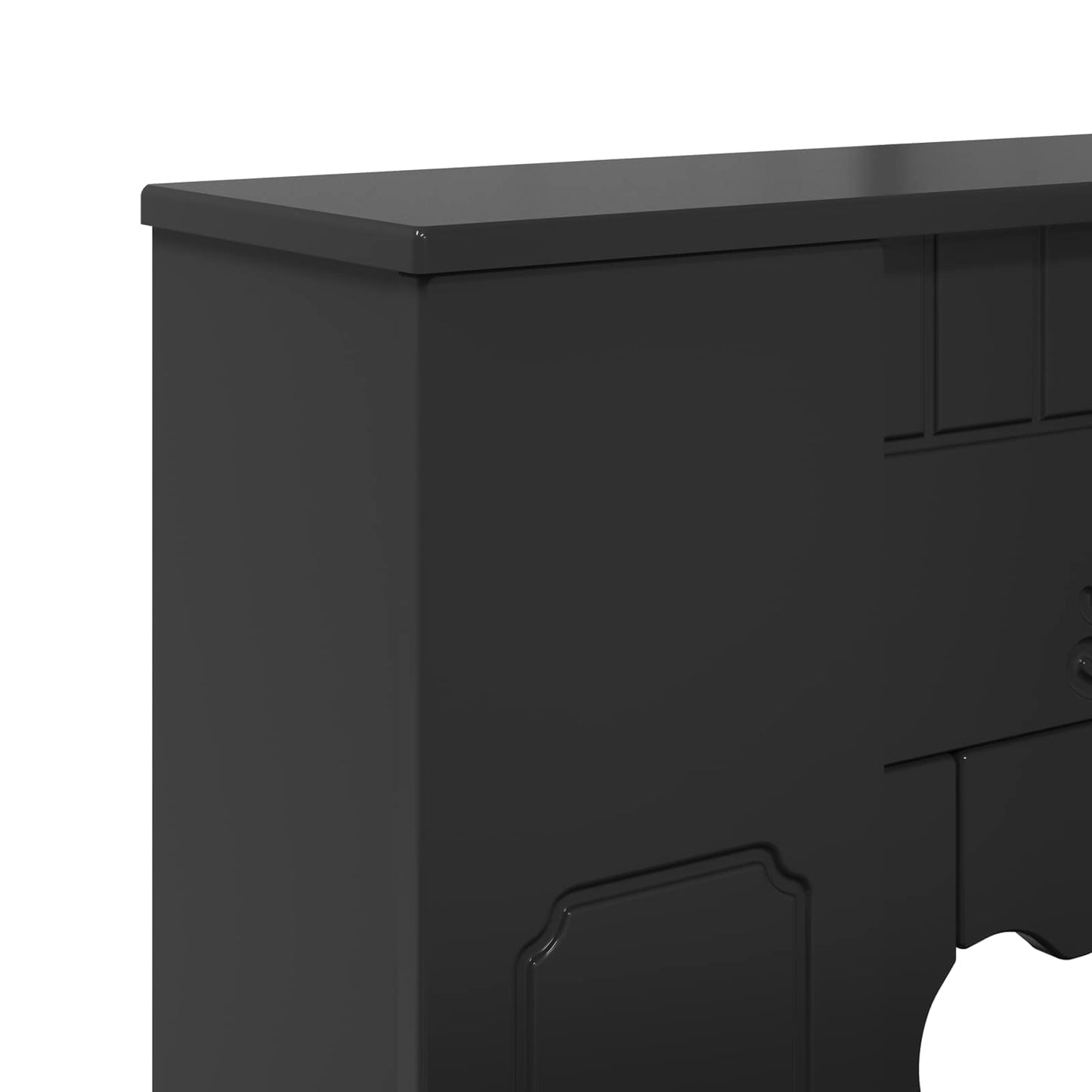 vidaXL Fireplace Surround Black 93 x 20 x 89 cm Engineered Wood