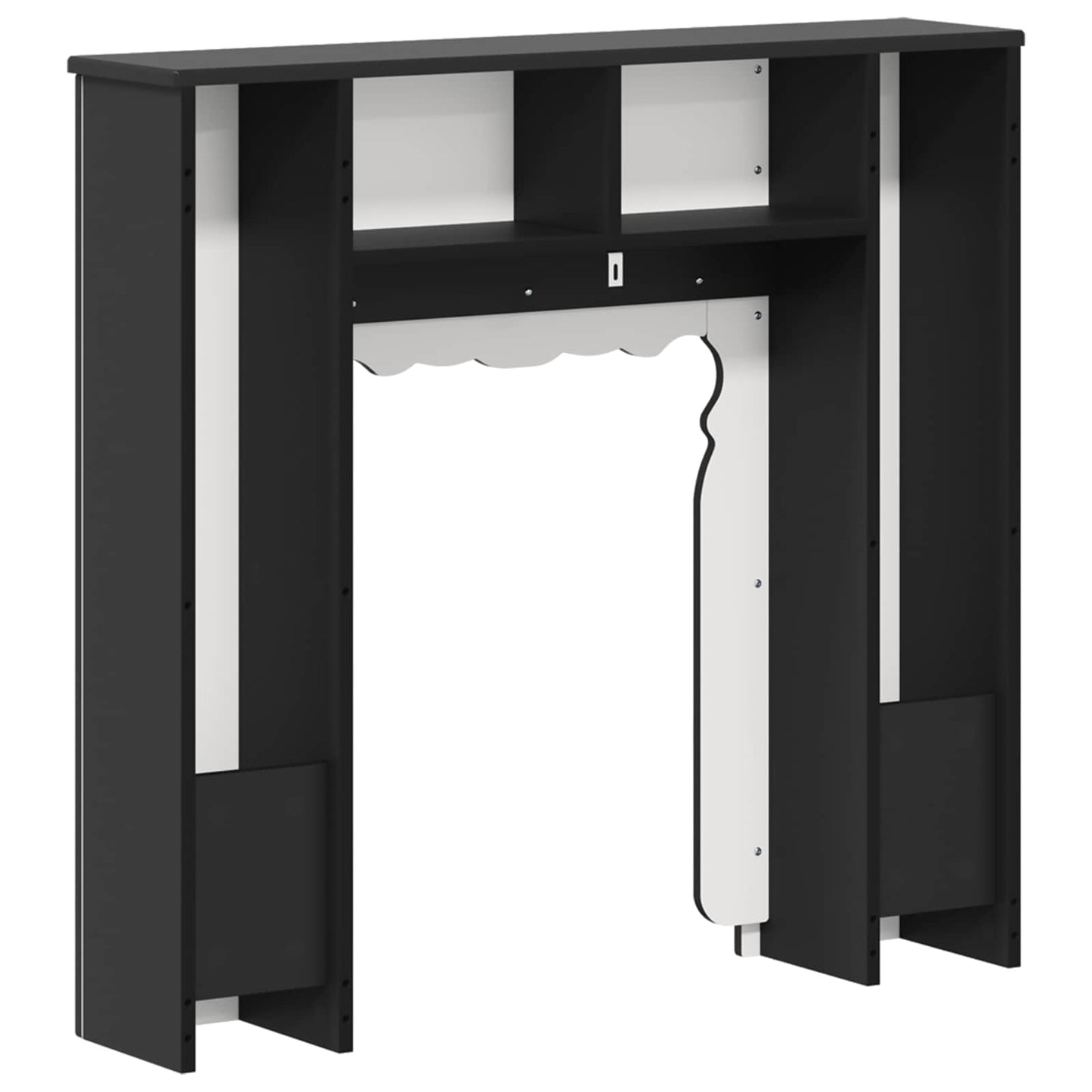 vidaXL Fireplace Surround Black 93 x 20 x 89 cm Engineered Wood