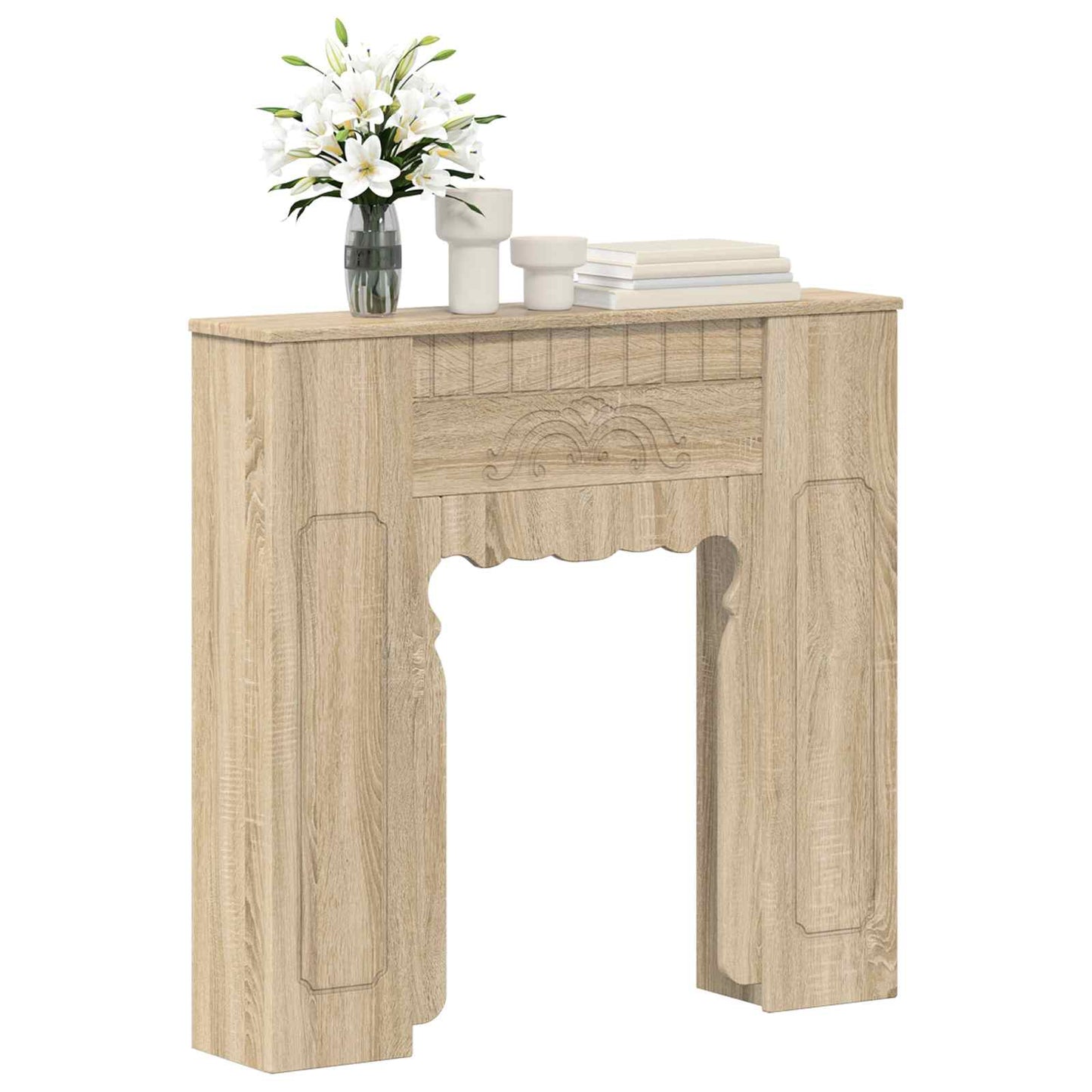 vidaXL Fireplace Surround Sonoma Oak 93 x 20 x 89 cm Engineered Wood