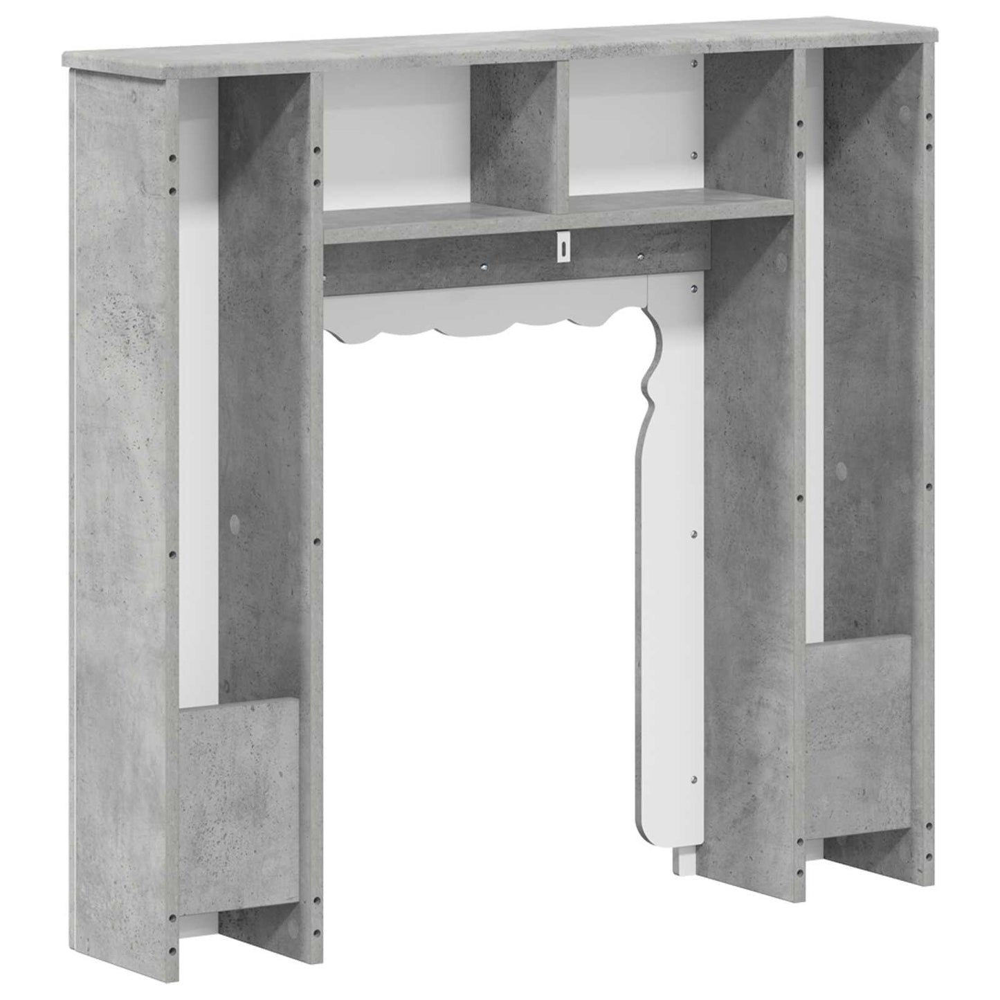 vidaXL Fireplace Surround Concrete Grey 93 x 20 x 89 cm
