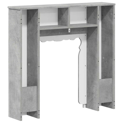 vidaXL Fireplace Surround Concrete Grey 93 x 20 x 89 cm