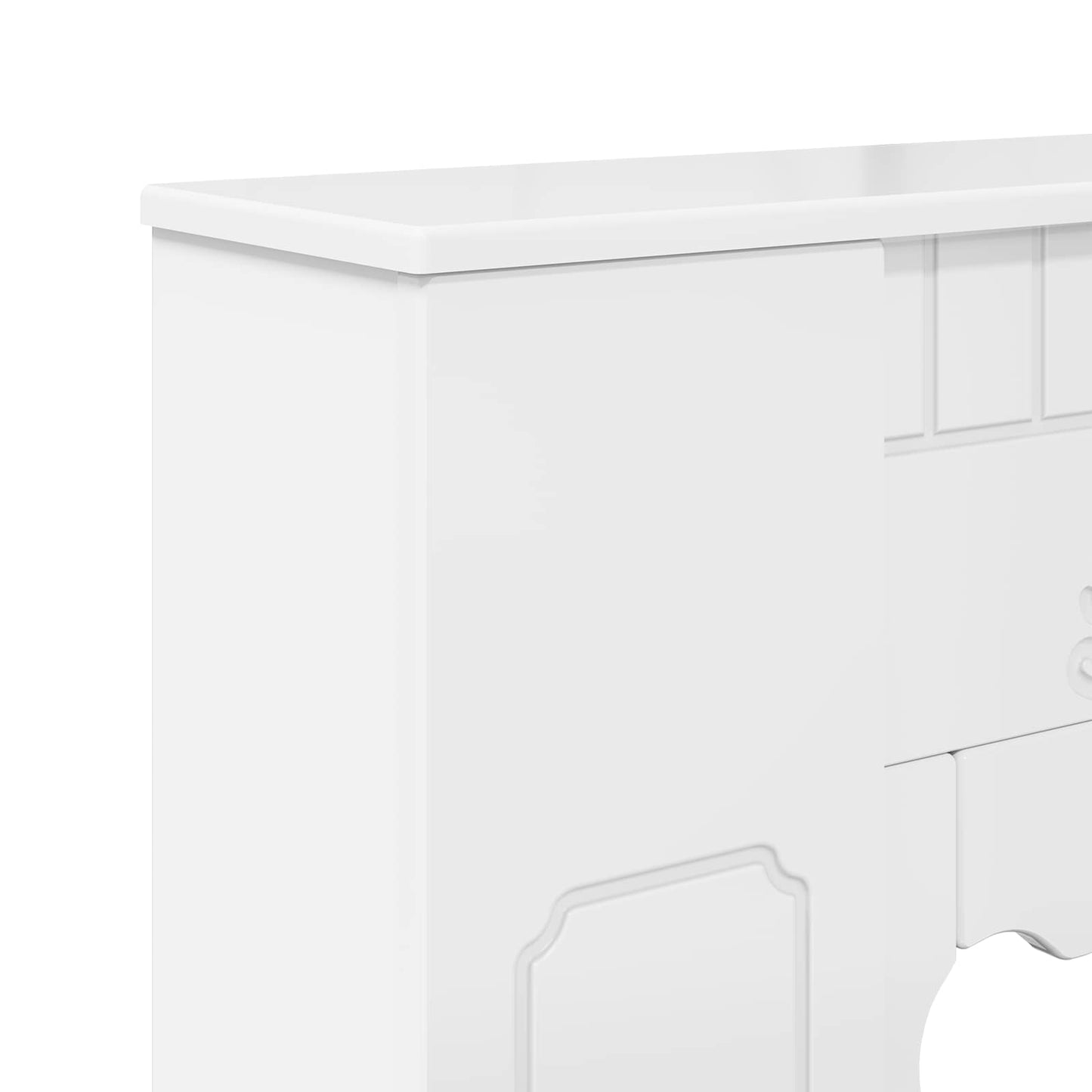 vidaXL Fireplace Surround High Gloss White 93 x 20 x 89 cm