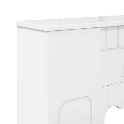vidaXL Fireplace Surround High Gloss White 93 x 20 x 89 cm