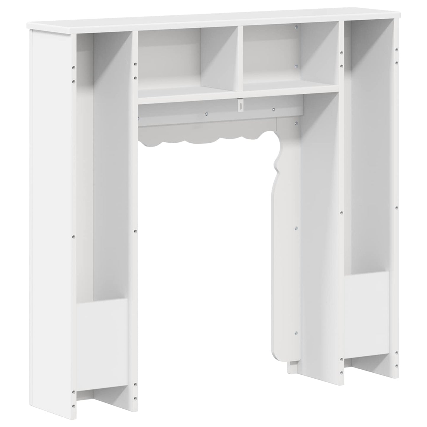 vidaXL Fireplace Surround High Gloss White 93 x 20 x 89 cm