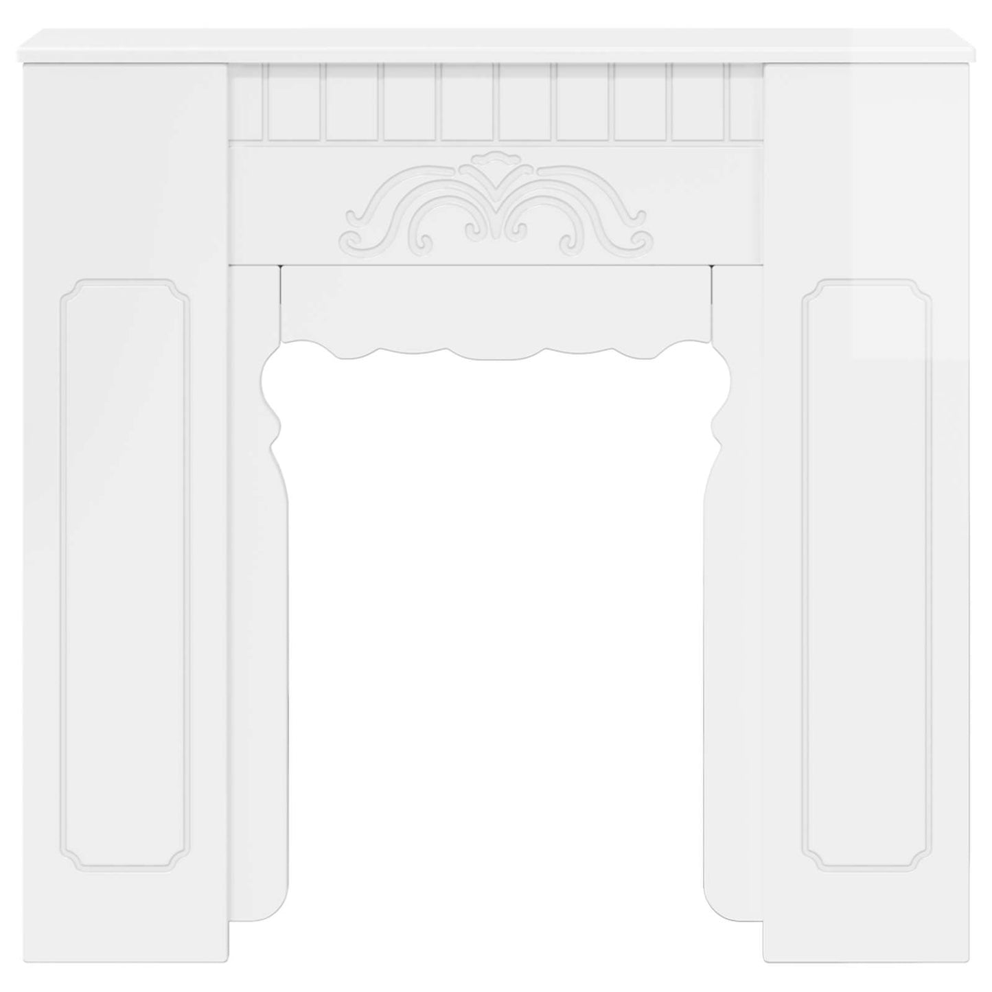 vidaXL Fireplace Surround High Gloss White 93 x 20 x 89 cm