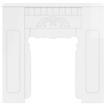 vidaXL Fireplace Surround High Gloss White 93 x 20 x 89 cm