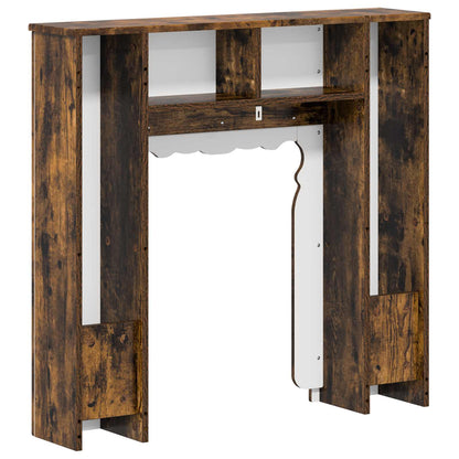 vidaXL Fireplace Surround Smoked Oak 93 x 20 x 89 cm Engineered Wood