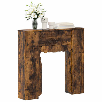 vidaXL Fireplace Surround Smoked Oak 93 x 20 x 89 cm Engineered Wood