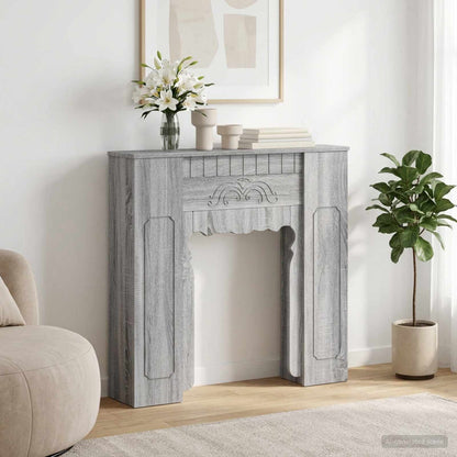 vidaXL Fireplace Surround Grey Sonoma 93 x 20 x 89 cm Engineered Wood