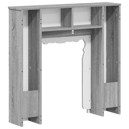 vidaXL Fireplace Surround Grey Sonoma 93 x 20 x 89 cm Engineered Wood