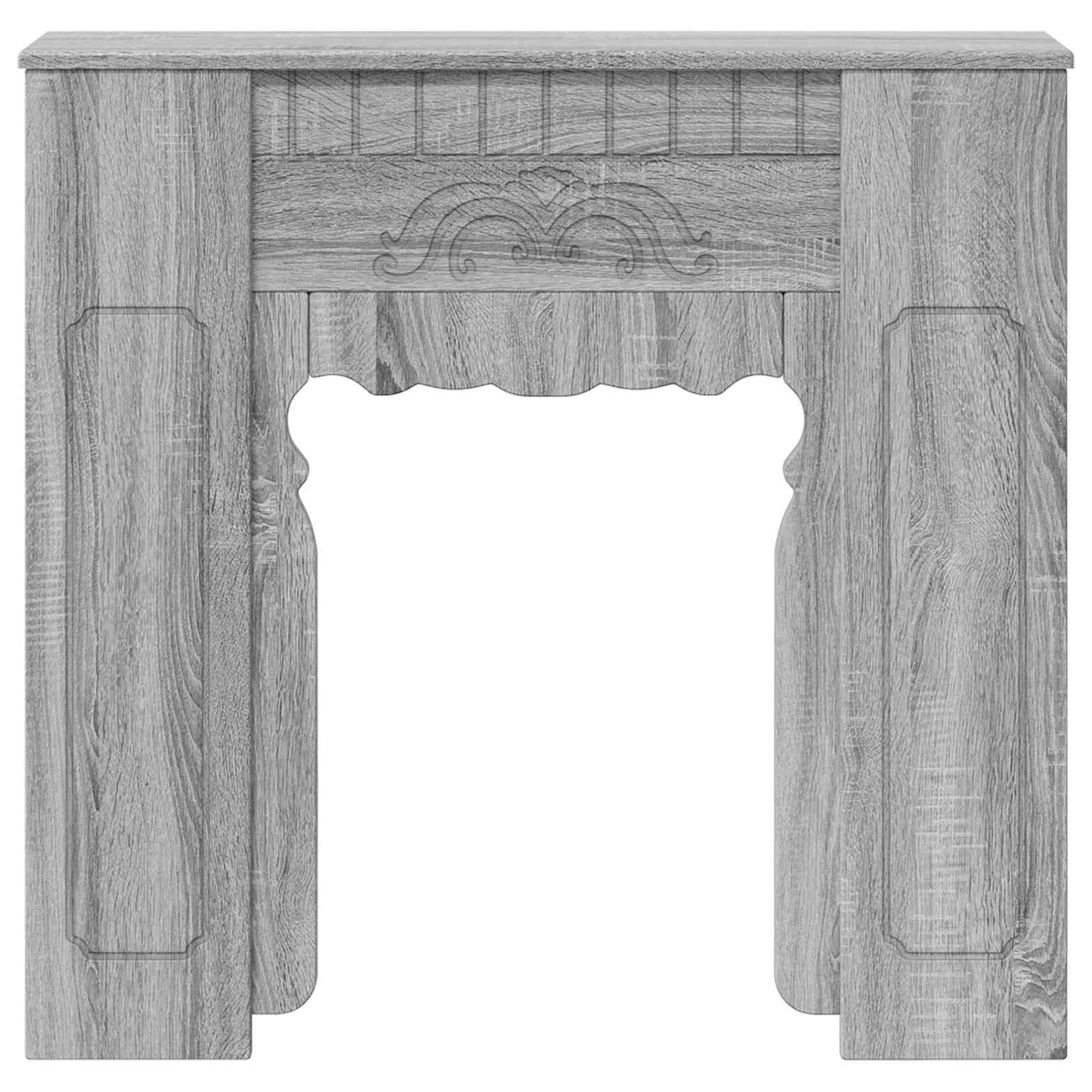 vidaXL Fireplace Surround Grey Sonoma 93 x 20 x 89 cm Engineered Wood