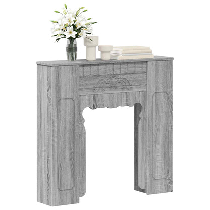 vidaXL Fireplace Surround Grey Sonoma 93 x 20 x 89 cm Engineered Wood
