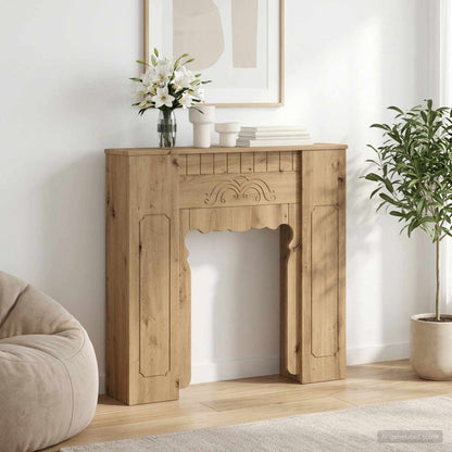 vidaXL Fireplace Surround Artisan Oak 93 x 20 x 89 cm Engineered Wood