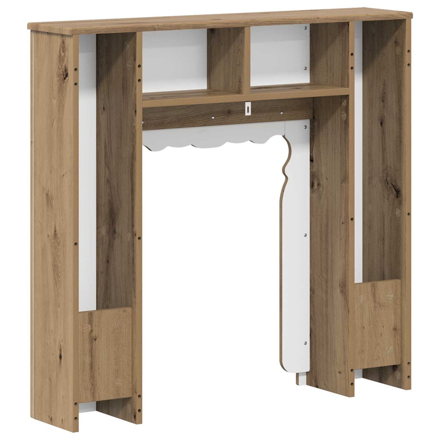 vidaXL Fireplace Surround Artisan Oak 93 x 20 x 89 cm Engineered Wood