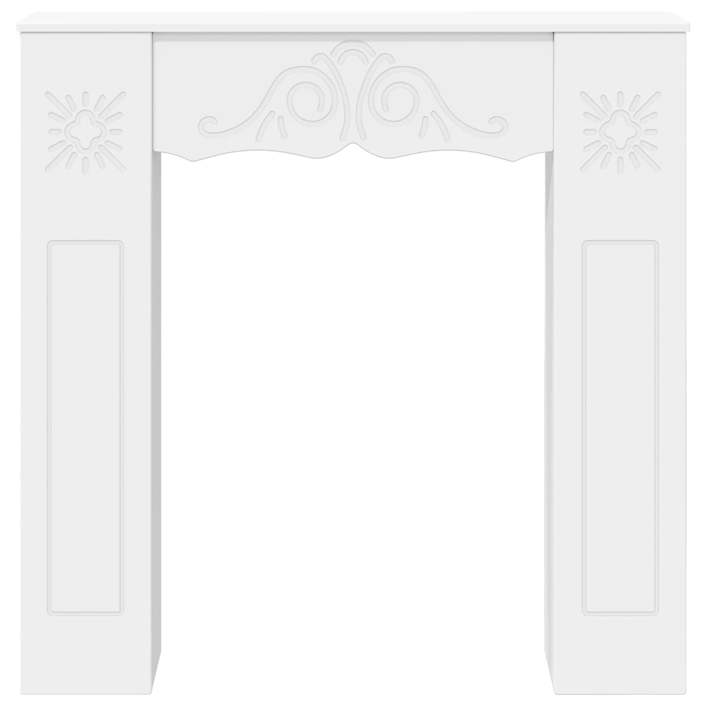 vidaXL Fireplace Surround White 102 x 20 x 102 cm Engineered Wood