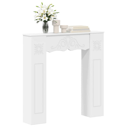 vidaXL Fireplace Surround White 102 x 20 x 102 cm Engineered Wood