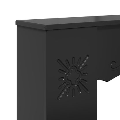 vidaXL Fireplace Surround Black 102 x 20 x 102 cm Engineered Wood