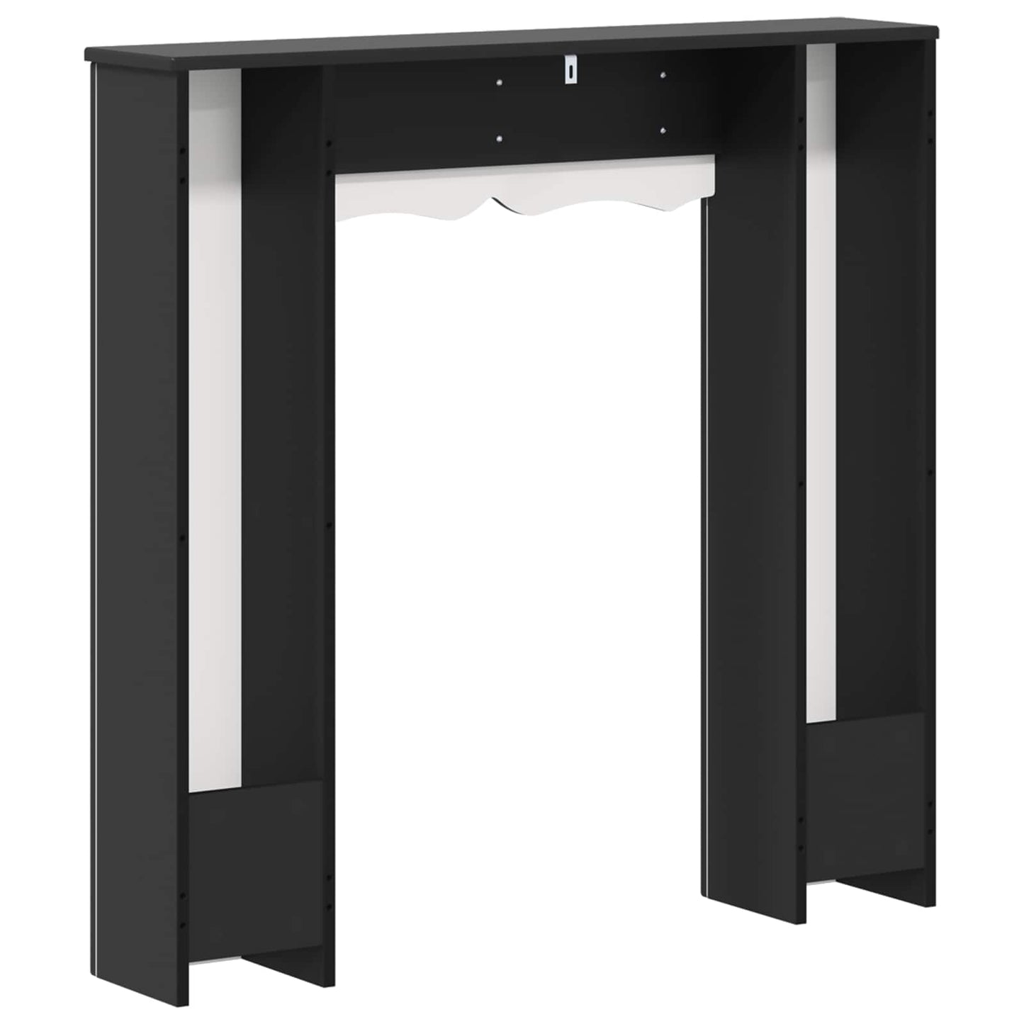vidaXL Fireplace Surround Black 102 x 20 x 102 cm Engineered Wood
