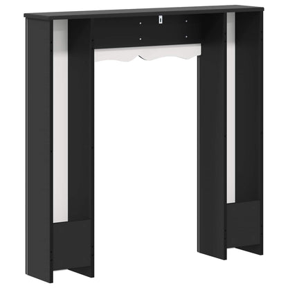 vidaXL Fireplace Surround Black 102 x 20 x 102 cm Engineered Wood