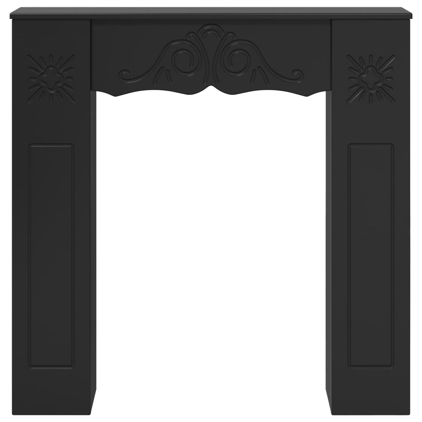 vidaXL Fireplace Surround Black 102 x 20 x 102 cm Engineered Wood