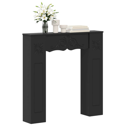 vidaXL Fireplace Surround Black 102 x 20 x 102 cm Engineered Wood