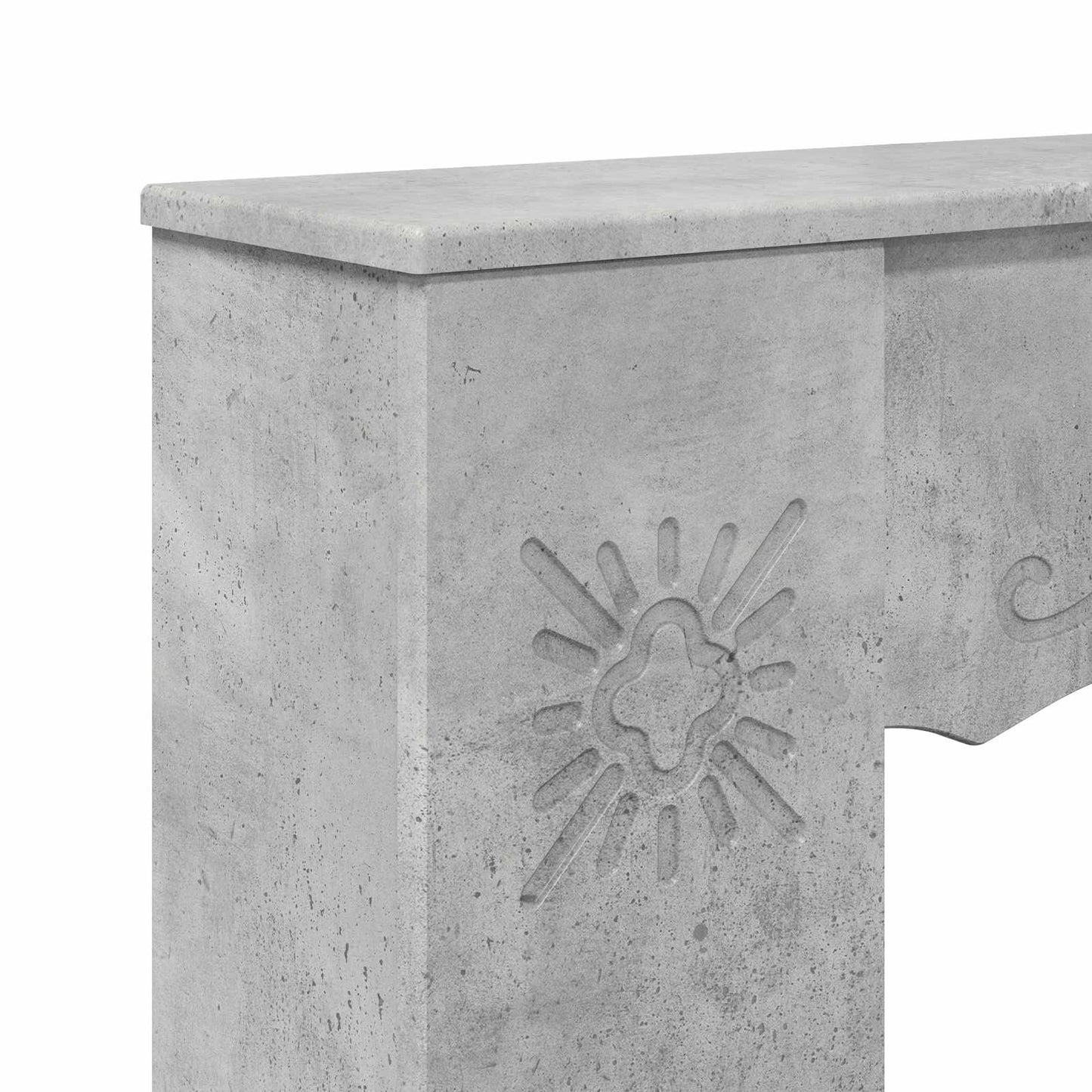 vidaXL Fireplace Surround Concrete Grey 102 x 20 x 102 cm