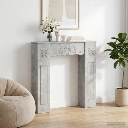 vidaXL Fireplace Surround Concrete Grey 102 x 20 x 102 cm