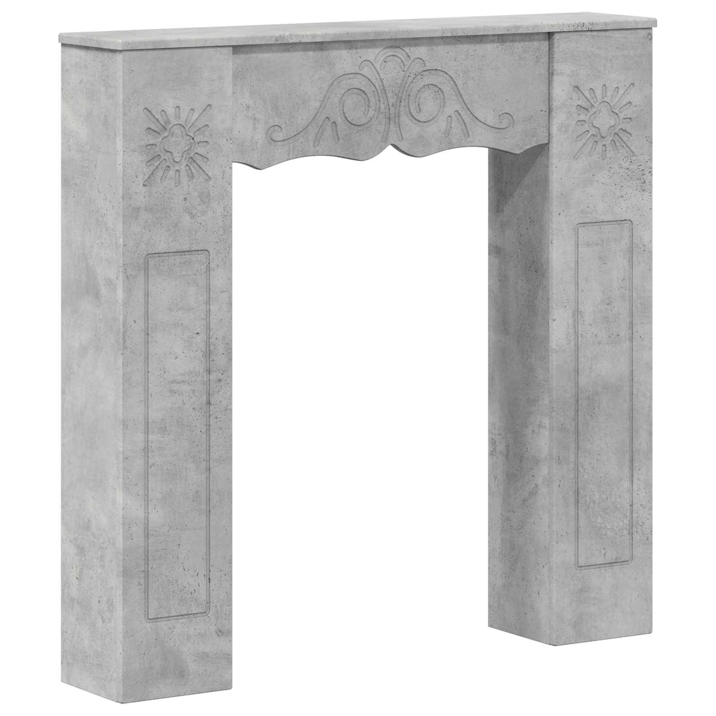 vidaXL Fireplace Surround Concrete Grey 102 x 20 x 102 cm