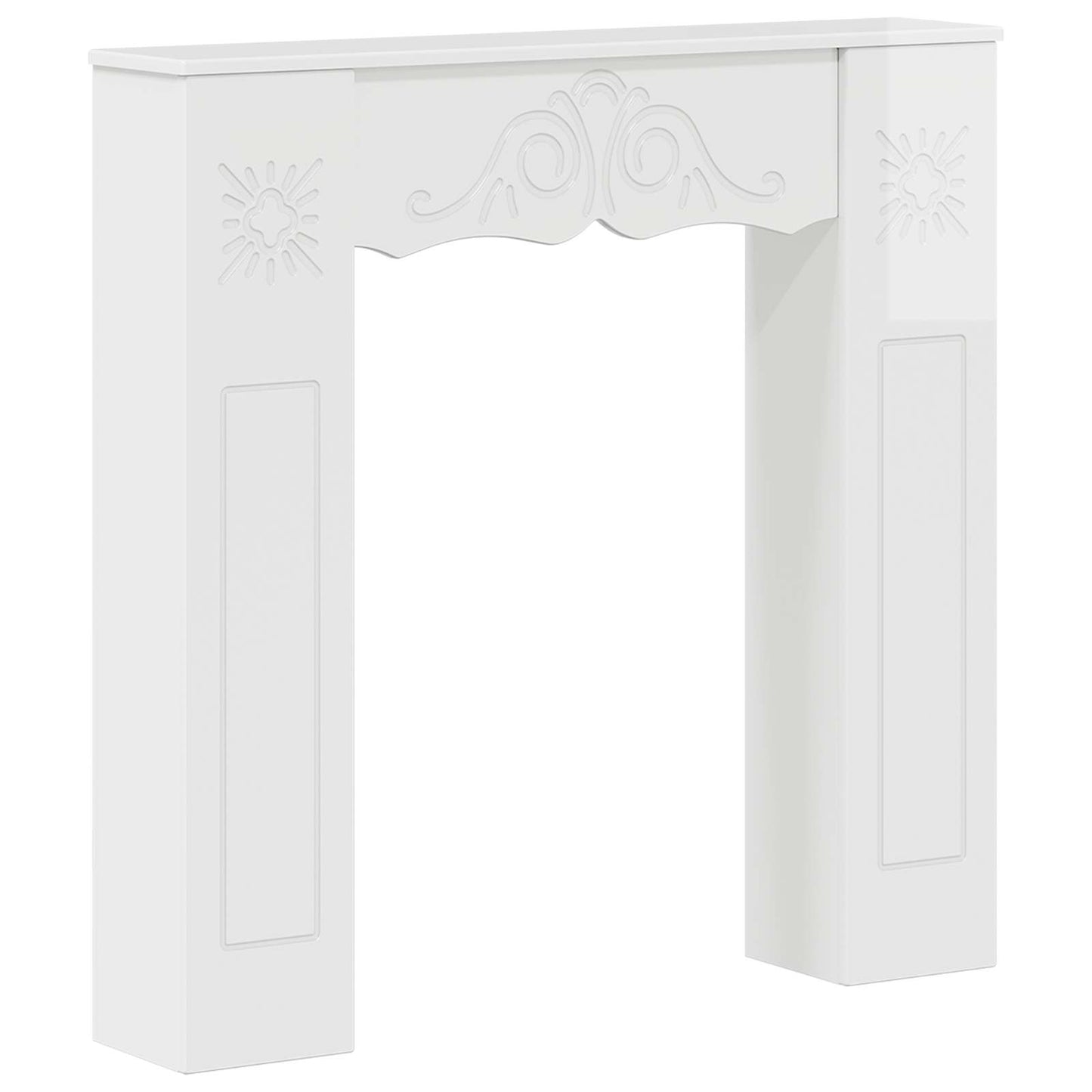 vidaXL Fireplace Surround Gloss White 102 x 20 x 102 cm
