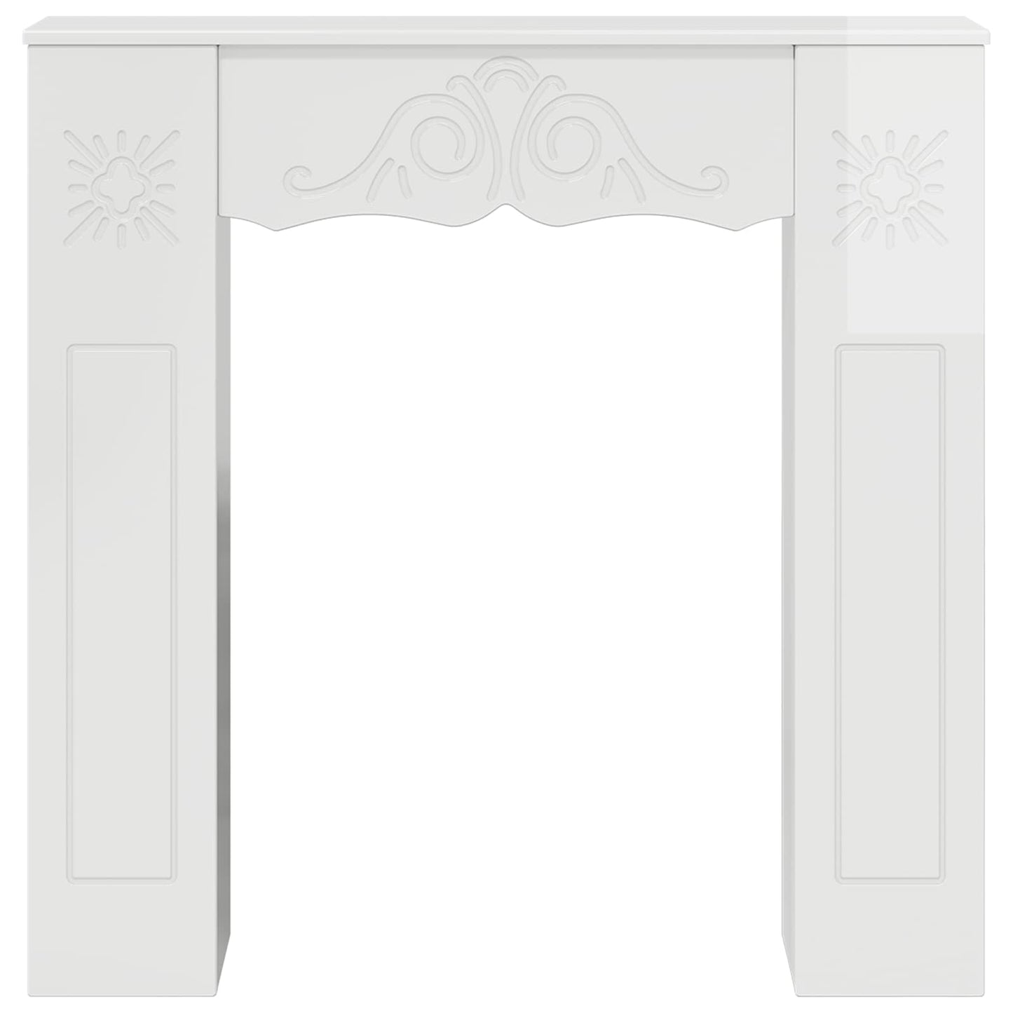 vidaXL Fireplace Surround Gloss White 102 x 20 x 102 cm