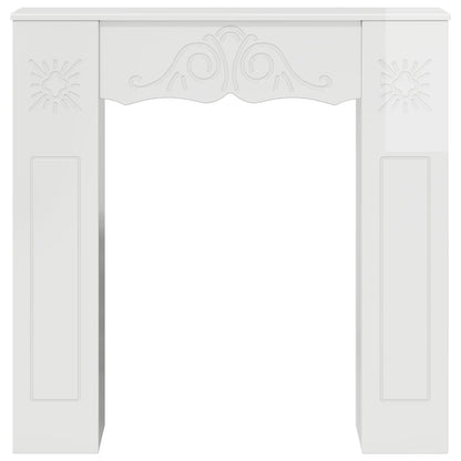 vidaXL Fireplace Surround Gloss White 102 x 20 x 102 cm
