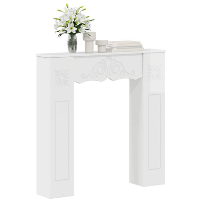 vidaXL Fireplace Surround Gloss White 102 x 20 x 102 cm