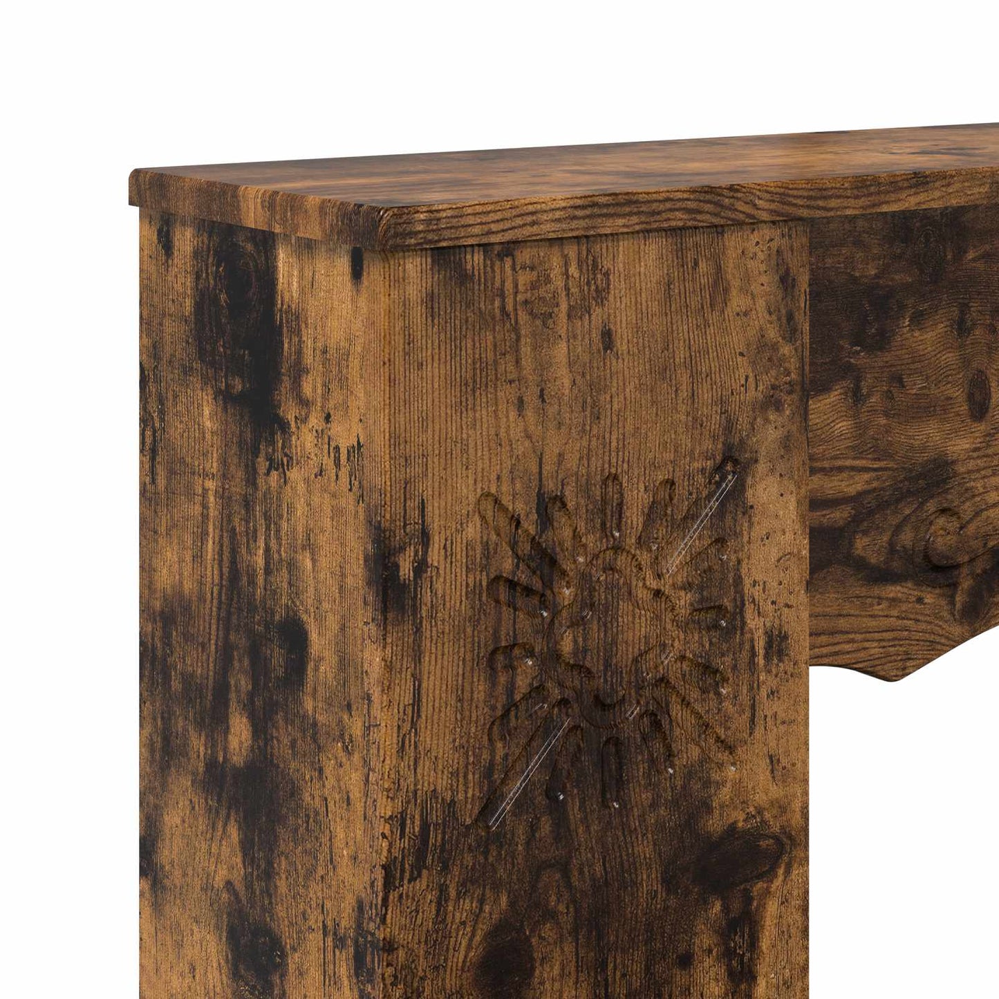 vidaXL Fireplace Surround Smoked Oak 102 x 20 x 102 cm Engineered Wood